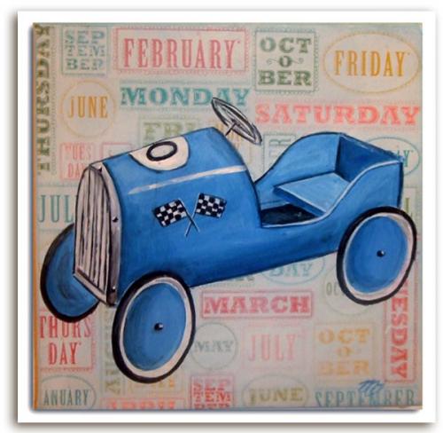 Voiture Bleu Vintage