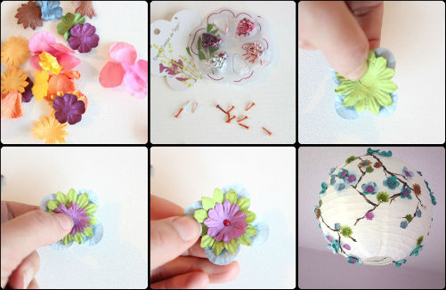 Tutorial luminaire fleurs, comment faire une suspension,suspension fleurs