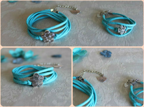 Bracelets Bleu duo mère fille