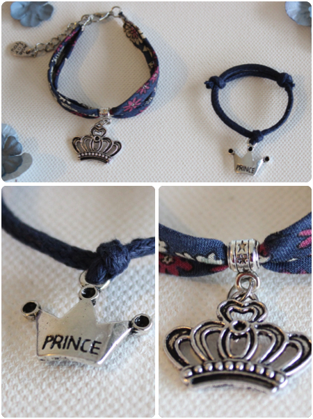 Bracelets Petit Prince, assortis mère fils